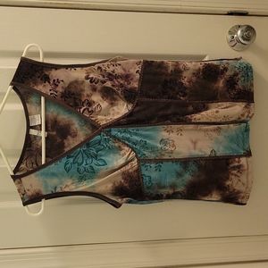 Sami & Jo, size M, multi-colored brown sleeveless top